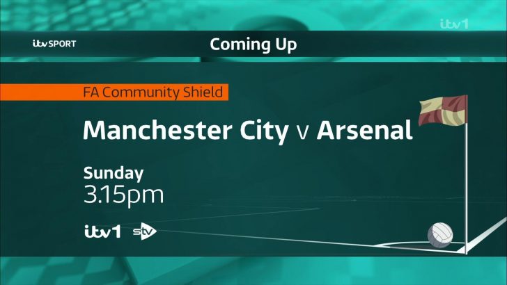 Manchester City v Arsenal – FA Community Shield 2023 – Live TV Coverage on ITV1