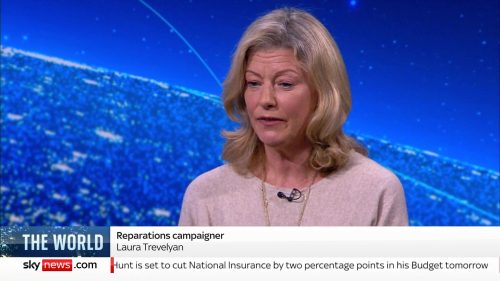 Laura Trevelyan on Sky News
