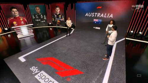 Images of Sky Sports’ F1 studio in London