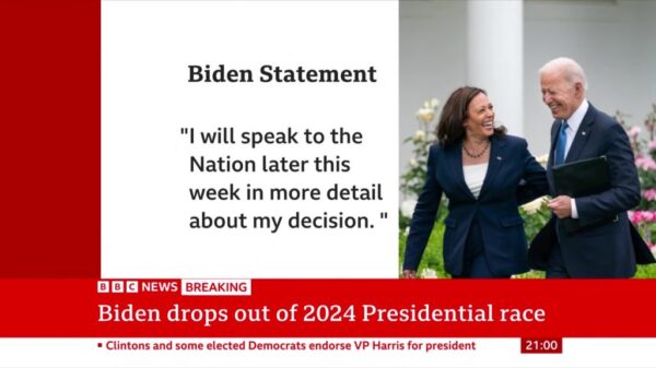 Biden Exits Race BBC News 9